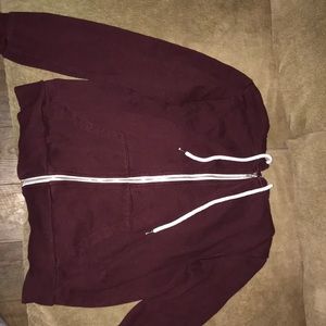 Maroon zip up hoodie